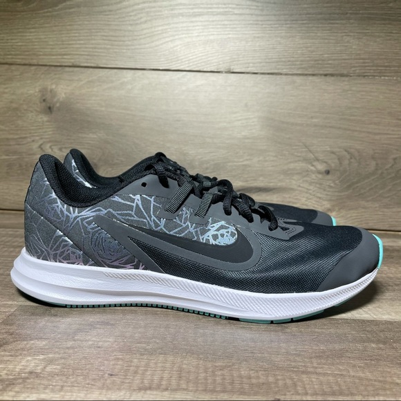 Nike Downshifter 9 Rebel Running Shoes Grey Teal - Picture 2 of 8